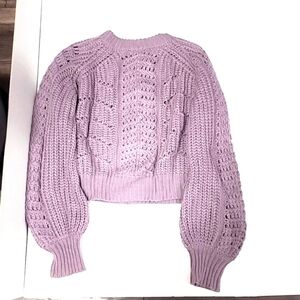 Purple  Knit cropped sweater
